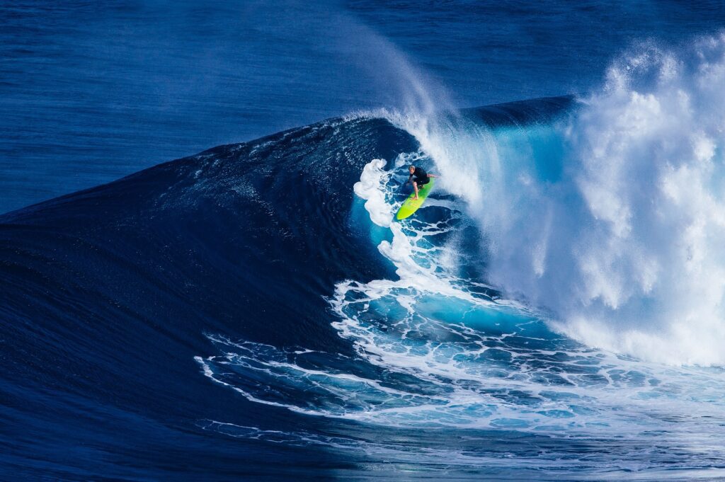 surfing in Fiji